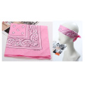 Nach Maß Rosa Paisley Bandanas Trainmen Baumwollradfahrer Headwraps 27 &quot;* 27&quot;